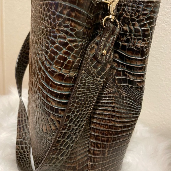 BRAHMIN MELBOURNE BUCKET Crocodile Bag - Picture 8 of 12